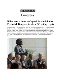 Biden uses tribute in Capitol for abolitionist Frederick Douglass to