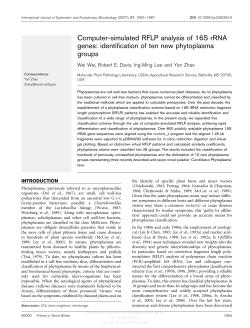 Computer-simulated RFLP analysis of 16S rRNA genes
