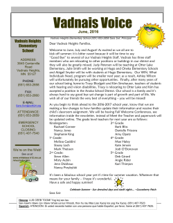 Vadnais Voice - White Bear Lake Area Schools