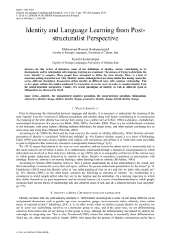 Identity and Language Learning from Post
