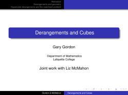 Derangements and Cubes - facstaff.bucknell.edu