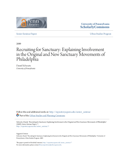 Recruiting for Sanctuary: Explaining Involvement in the Original and