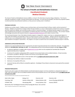 Graduate-Dietitian Education Program
