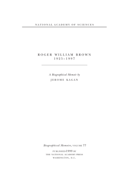 Roger Brown - National Academy of Sciences