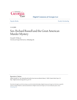 Sen. Richard Russell and the Great American Murder Mystery
