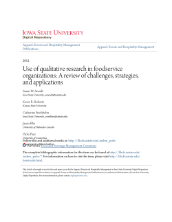 Use of qualitative research in foodservice organizations