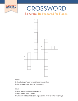 crossword - Be Prepared Yuba