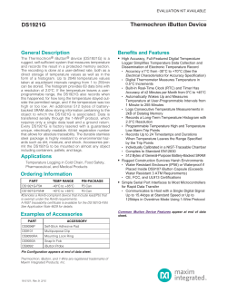 DS1921G - Maxim Part Number Search