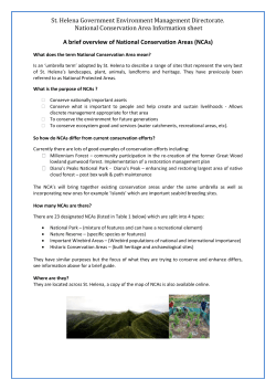 National Conservation Areas