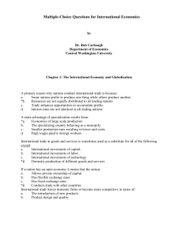 Multiple-Choice Questions for International Economics
