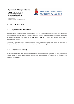Practical 5 - Department of Computer Science