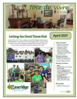 Joie de vivre - Eastridge Nursing and Rehabilitation