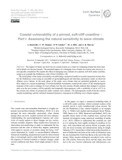 Coastal vulnerability of a pinned, soft-cliff coastline
