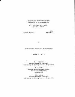 iron sulfide oxidation and the chemistry