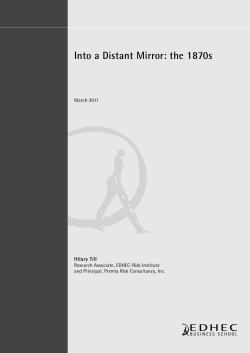 Into a Distant Mirror: the 1870s