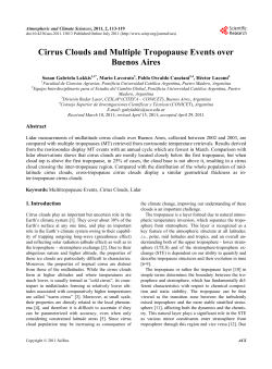 Cirrus Clouds and Multiple Tropopause Events over