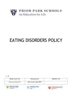 eating disorders policy