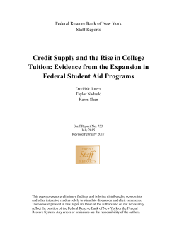 Credit Supply and the Rise in College Tuition
