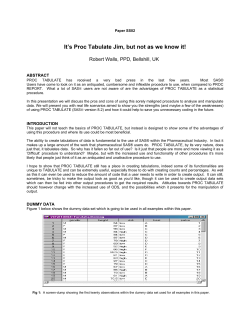 It`s Proc Tabulate Jim, but not as we know it!