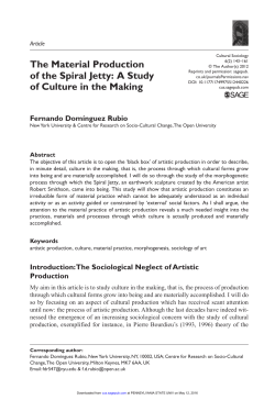 The Material Production of the Spiral Jetty: A Study of