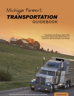 Michigan Farmer`s TRANSPORTATION