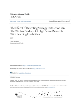 The Effect Of Prewriting Strategy Instruction On The Written
