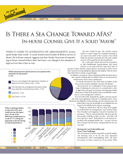 Is There a Sea Change Toward AFAs?