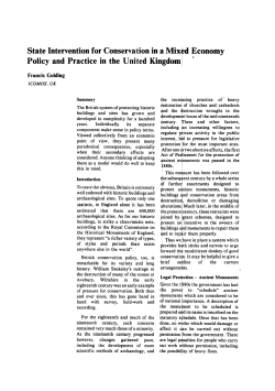 State Intervention for Conserva1tion in a Mix~d Economy