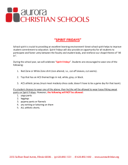 Friday Spirit Day - Aurora Christian Schools