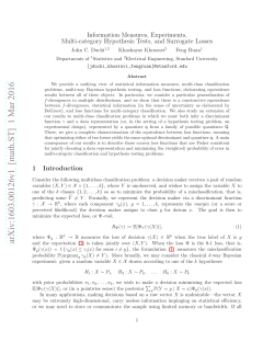 Information Measures, Experiments, Multi