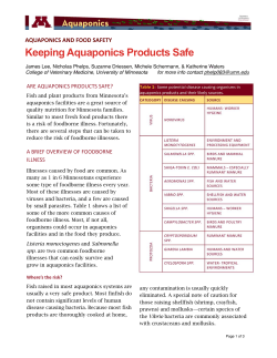 Keeping Aquaponics Products Safe