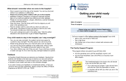 Getting your child ready for surgery