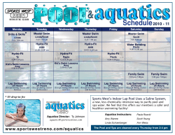 Schedule - Sports West Athletic Club