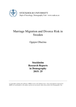 Marriage Migration and Divorce Risk in Sweden