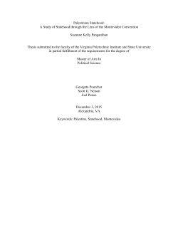 Palestinian Statehood