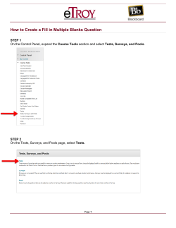 Create an Exam - Fill in Multiple Blanks