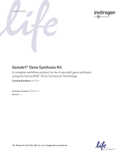 GeneArt Gene Synthesis Kit