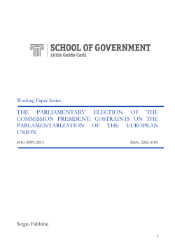 The Parliamentary election of the Commission President
