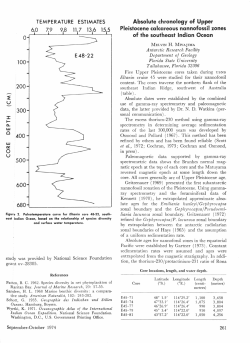 Absolute chronology of Upper Pleistocene calcareous nannofossil