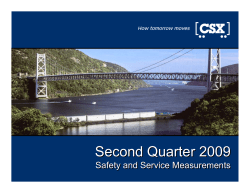 On-Time Destination Arrivals Percentage of trains arriving at the