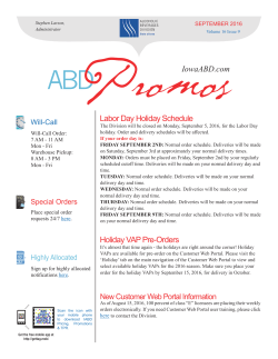 IowaABD.com Labor Day Holiday Schedule