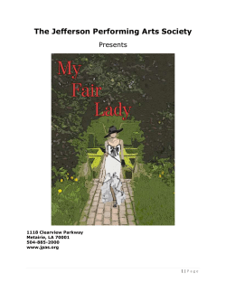 My-Fair-Lady_JPAS-St.. - Jefferson Performing Arts Society