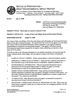 Appendix A – NOP and Letters