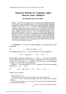 Between Linear Subspaces - American Mathematical Society
