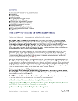 The Gravity Theory Of Mass Extinction