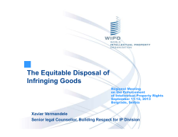 The Equitable Disposal of Infringing Goods