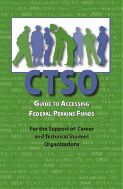 CTSO &ndash; Guide to Accessing Federal Perkins Funds