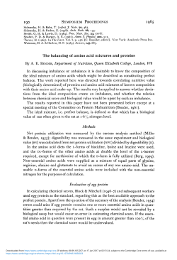 The balancing of amino acid mixtures and proteins