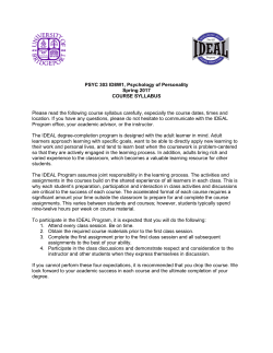 Psychology of Personality - University of Bridgeport