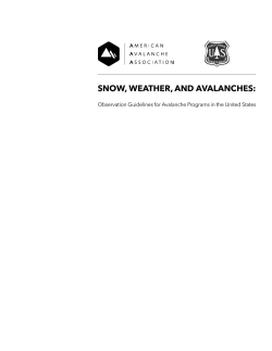 SNOW, WEATHER, AND AVALANCHES: